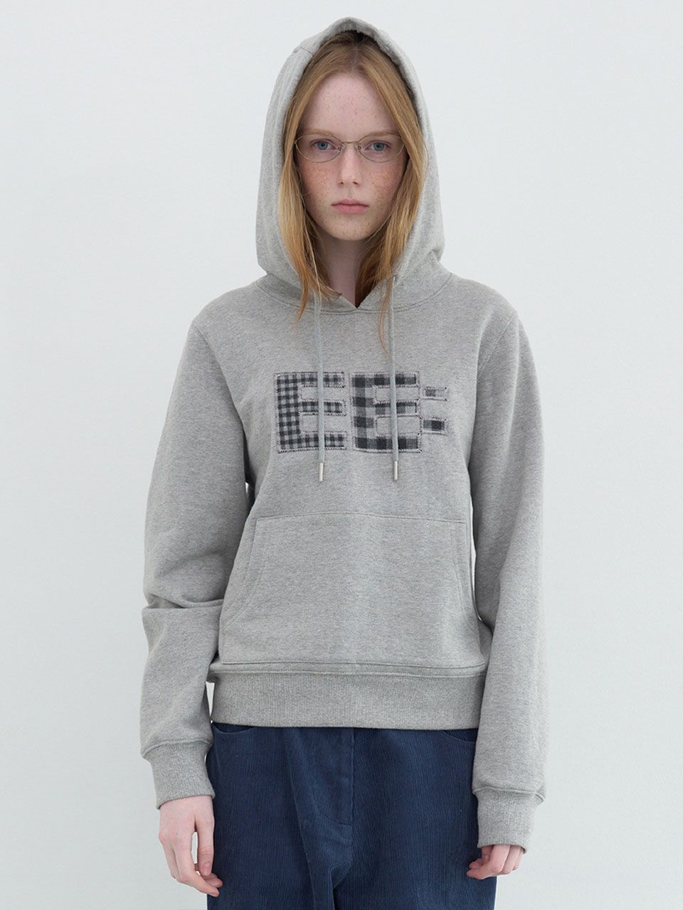 ENZO BLUES Pixel Logo Hoodie パーカー グレー MUSINSA | ENZO BLUES Pixel Logo Hoodie (Grey)