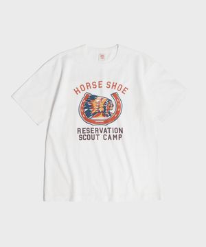 Retro Horseshoe Graphic Tee White