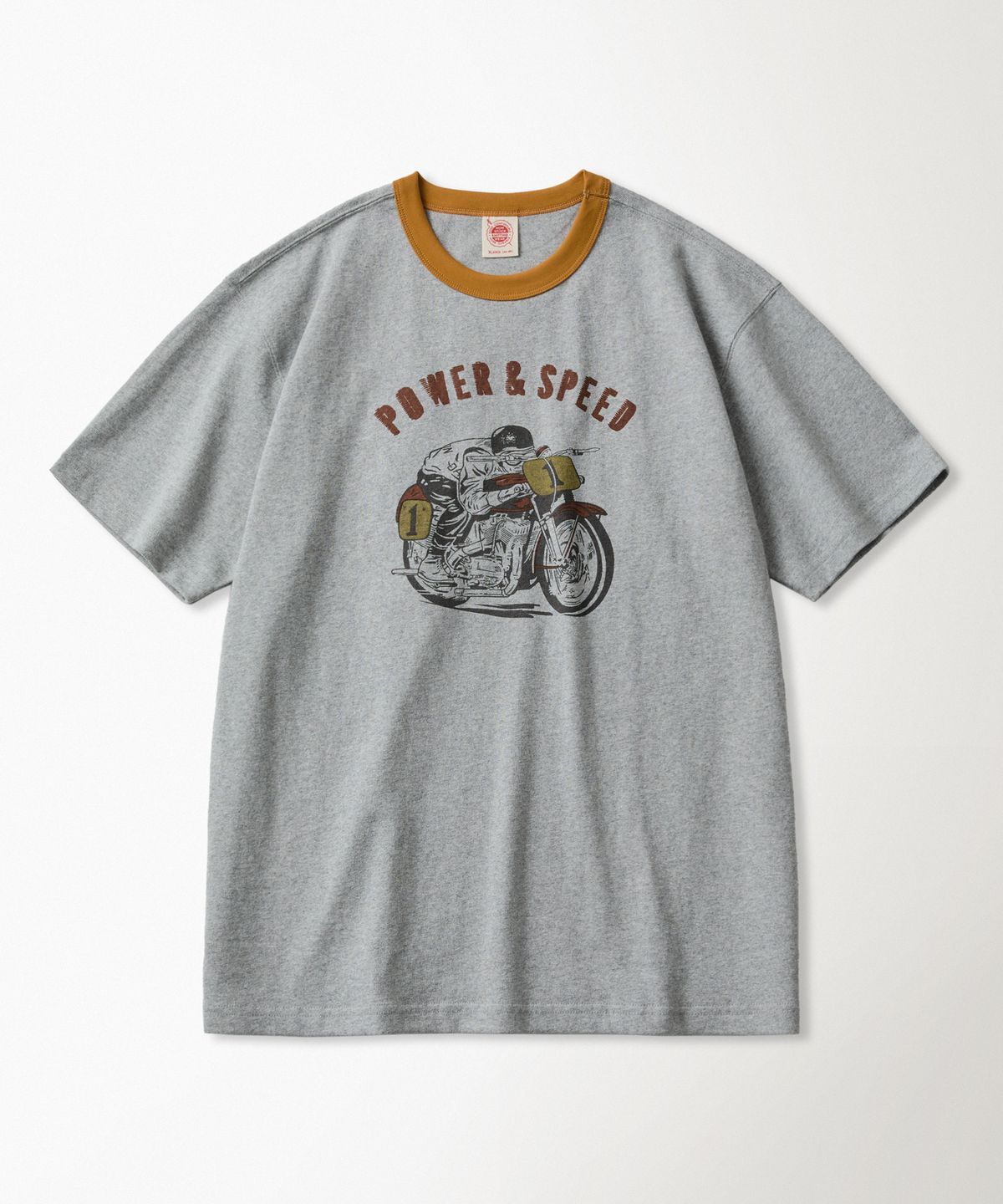 브론슨(BRONSON) Retro Motorcycle Graphic Tee Grey