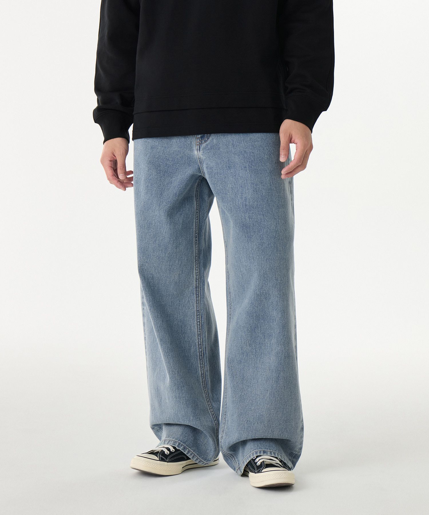 MUSINSA | MUSINSA STANDARD Big Wide Denim Pants [Light Indigo]