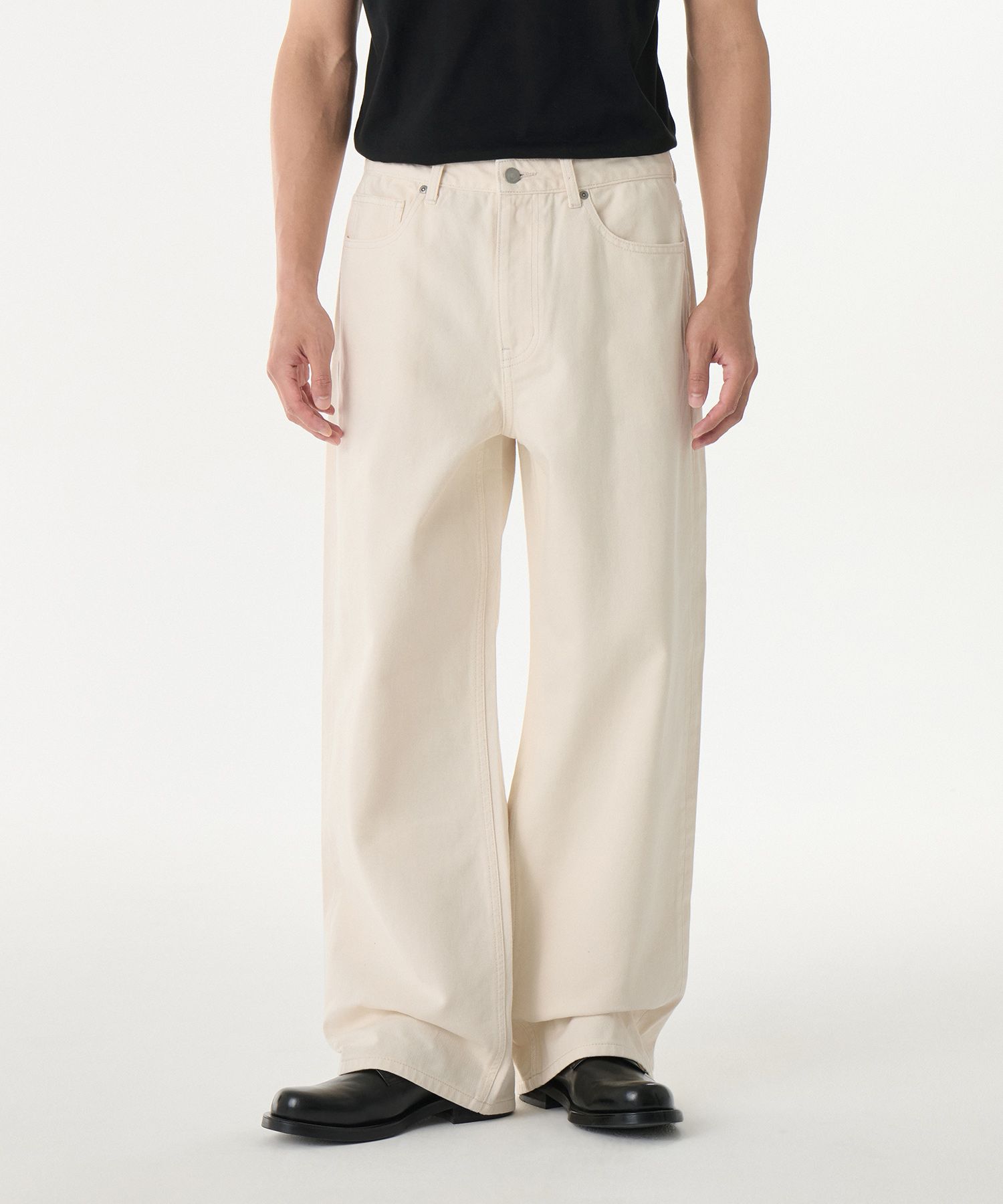 ★MUSINSA STANDARD★ Big Wide Denim Pants Cream MMDNP520-CR MUSINSA | MUSINSA STANDARD Big Wide Denim Pants [Cream]