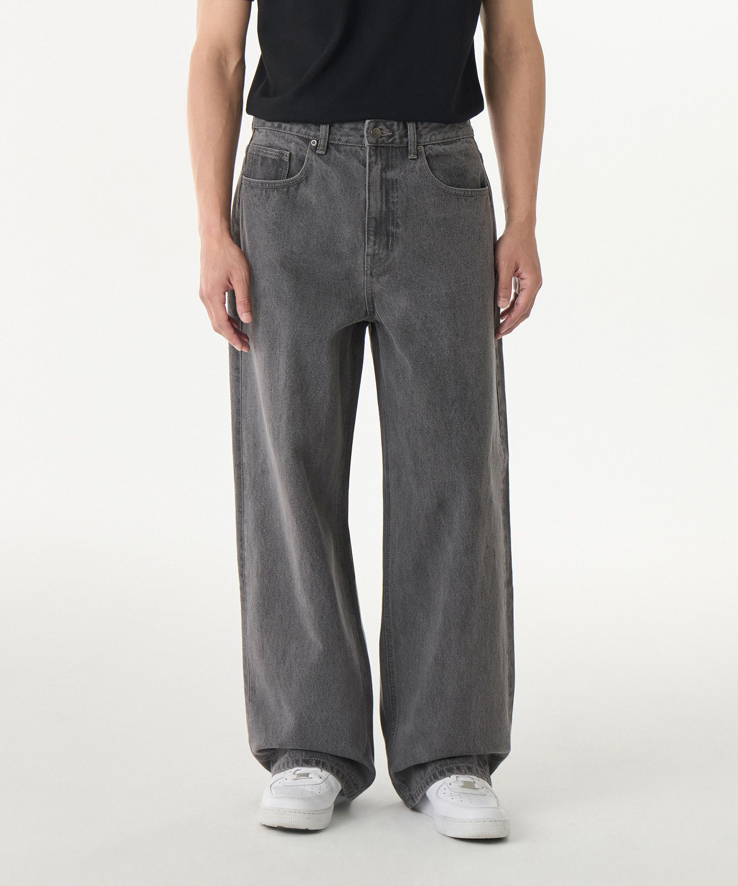 ★MUSINSA STANDARD★ Big wide denim pants gray MMDNP520-GR MUSINSA | MUSINSA STANDARD Big Wide Denim Pants [Gray]