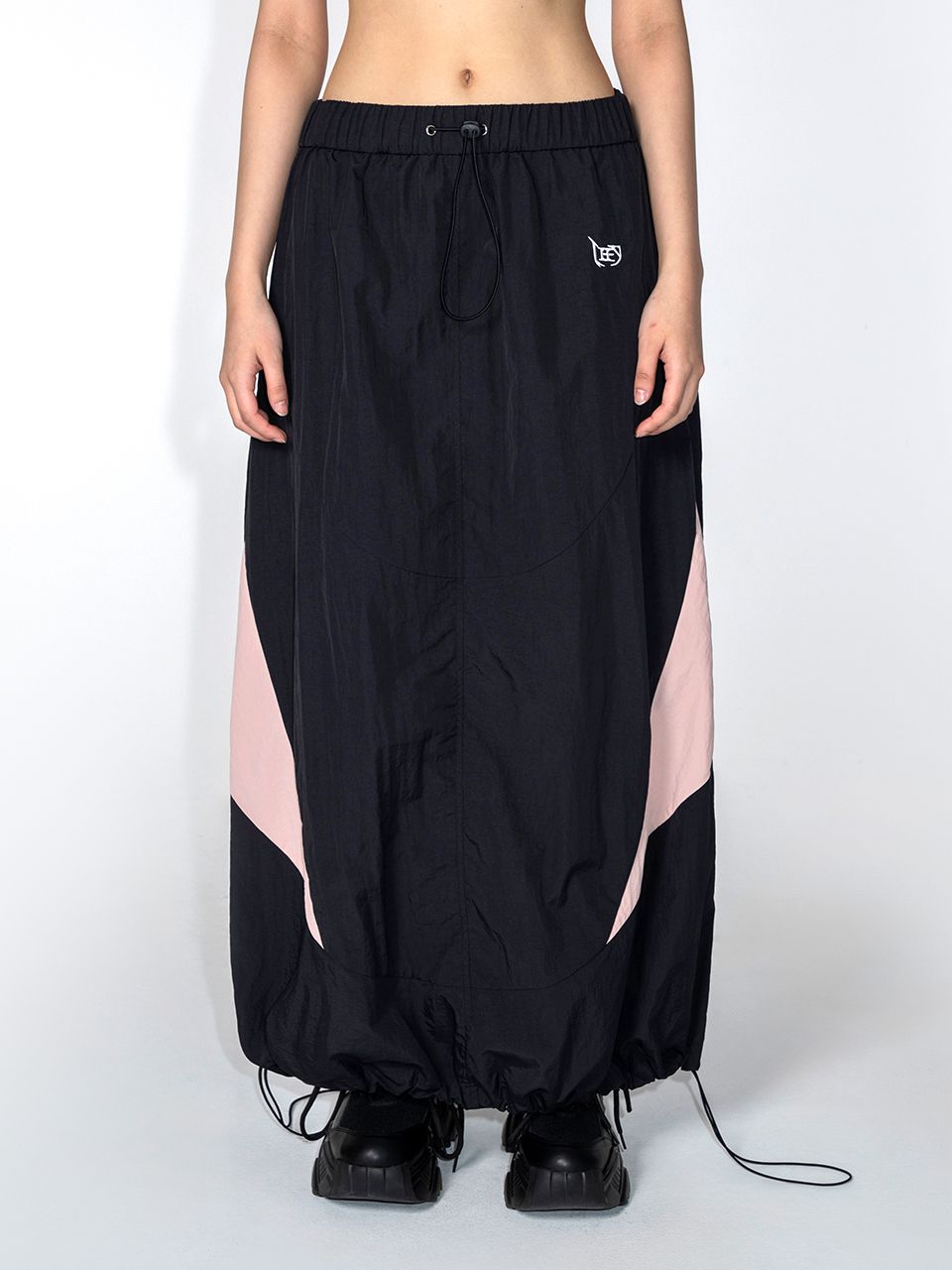 ★ Leey★ SPORTY NYLON MAXI SKIRT BLACK P0000EGZ MUSINSA | L.E.E.Y SPORTY NYLON MAXI SKIRT BLACK