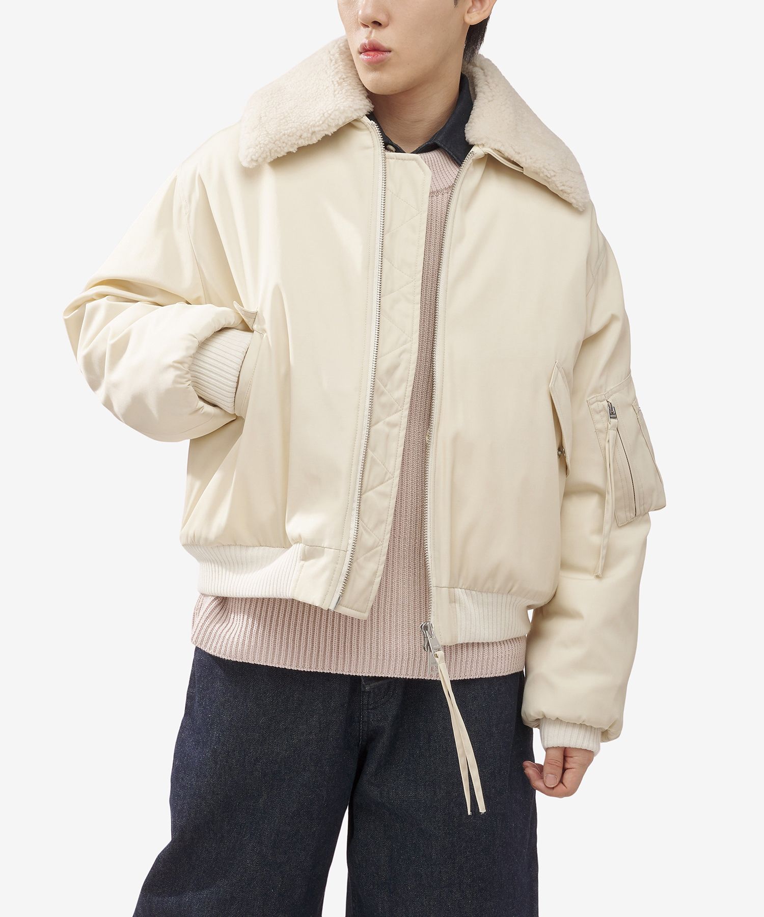 MUSINSA公式 | AMI オーバーサイズボンバージャケット - アイボリー