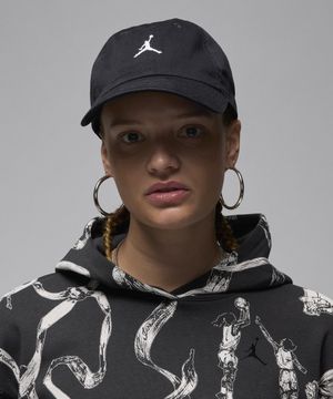 조던 클럽 언스트럭처 커브 빌 모자 - 블랙:화이트 / HQ1963-010