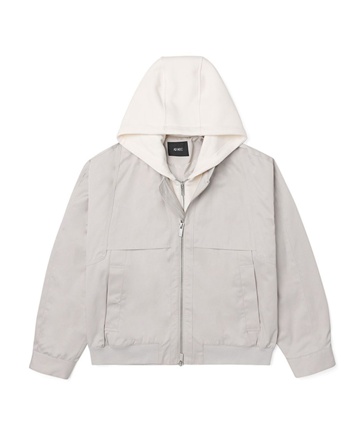 애드호크(ADHOC) 남성 앞날개 디테일 후드탈착 점퍼 (LT-BEIGE) (HARUJ01-23)