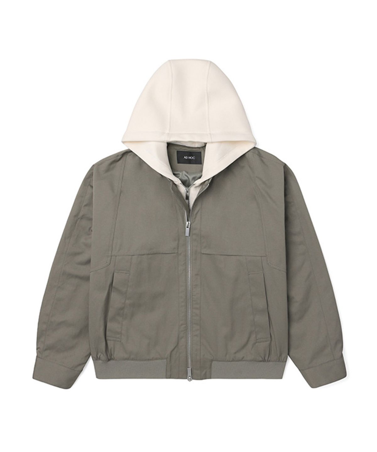 애드호크(ADHOC) 남성 앞날개 디테일 후드탈착 점퍼 (LT-KHAKI) (HARUJ01-62)