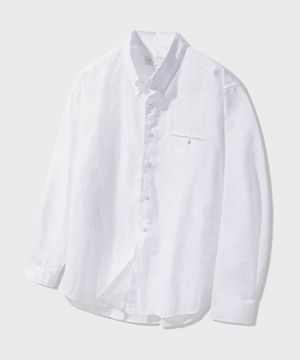 포켓 버튼 페이퍼 셔츠 BK8921_화이트
