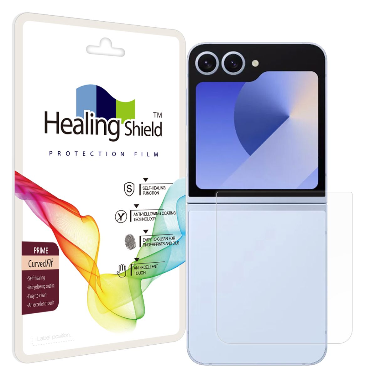 힐링쉴드(HEALINGSHIELD) 갤럭시 Z플립6 프라임 고광택 후면보호필름 2매