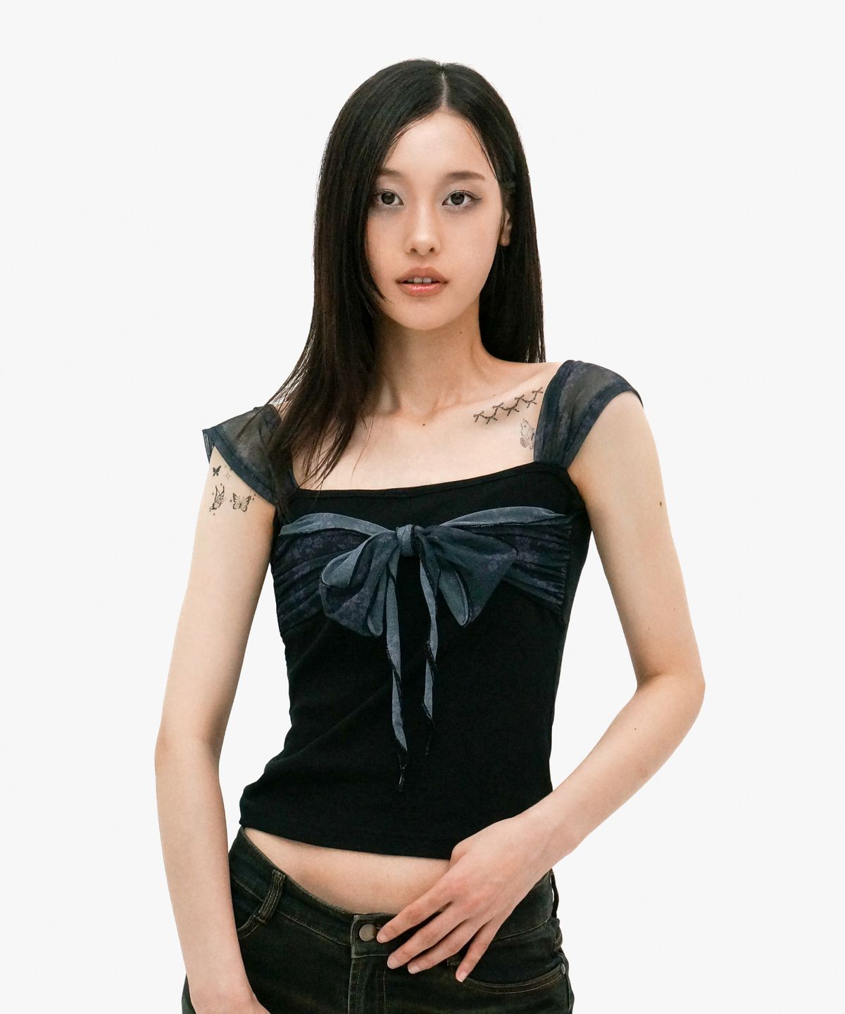 미미몽드(MIMI MONDE) 페어리 베이비 탑(블랙)