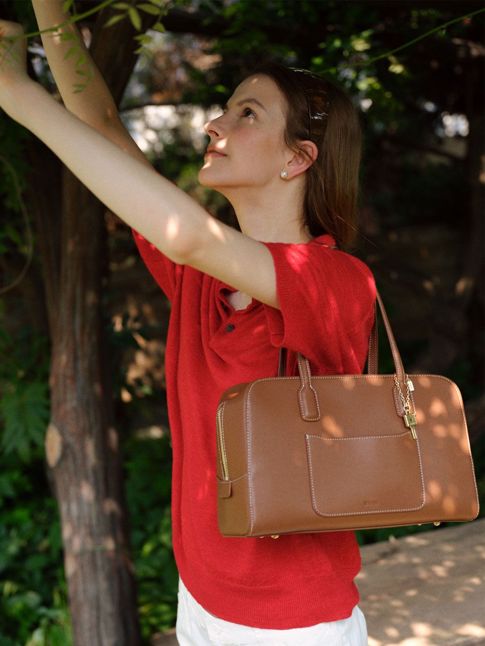 ★DE MERIEL★ Cayley Boston Bag Choco Brown CAYLEY BOSTON Designer fashion, Seoul-fully created | W Concept