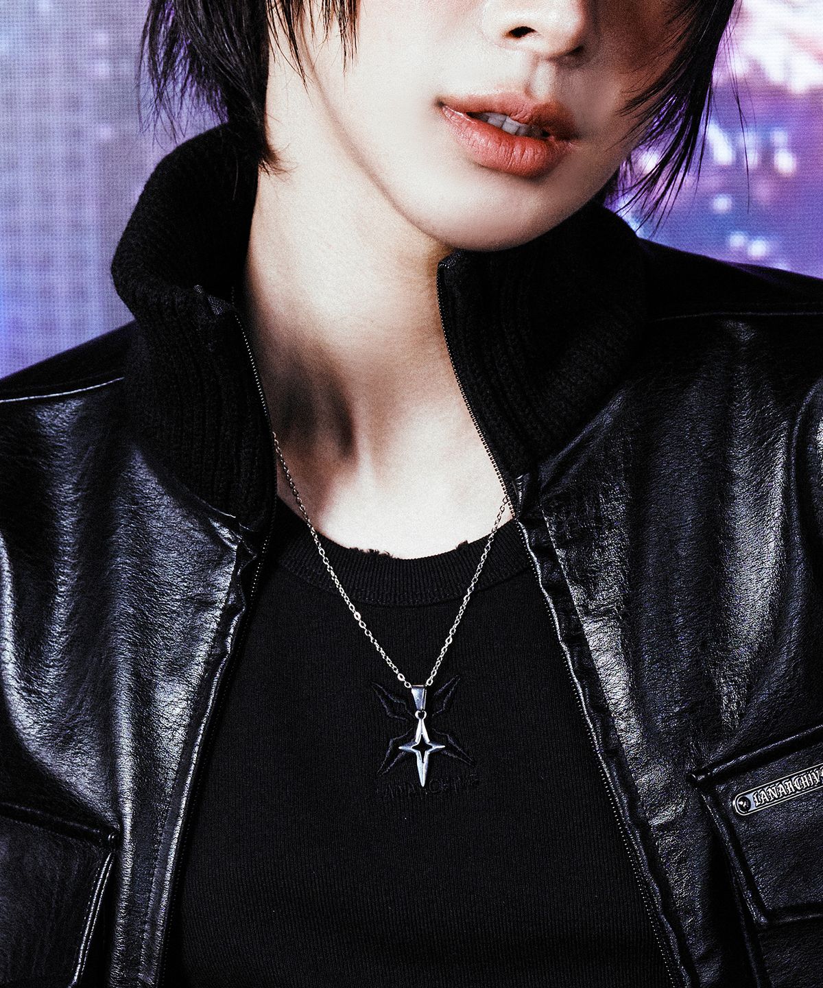 랜 아카이브(LANARCHIVE) [1034] 엠프티 크로스 레이어드 목걸이