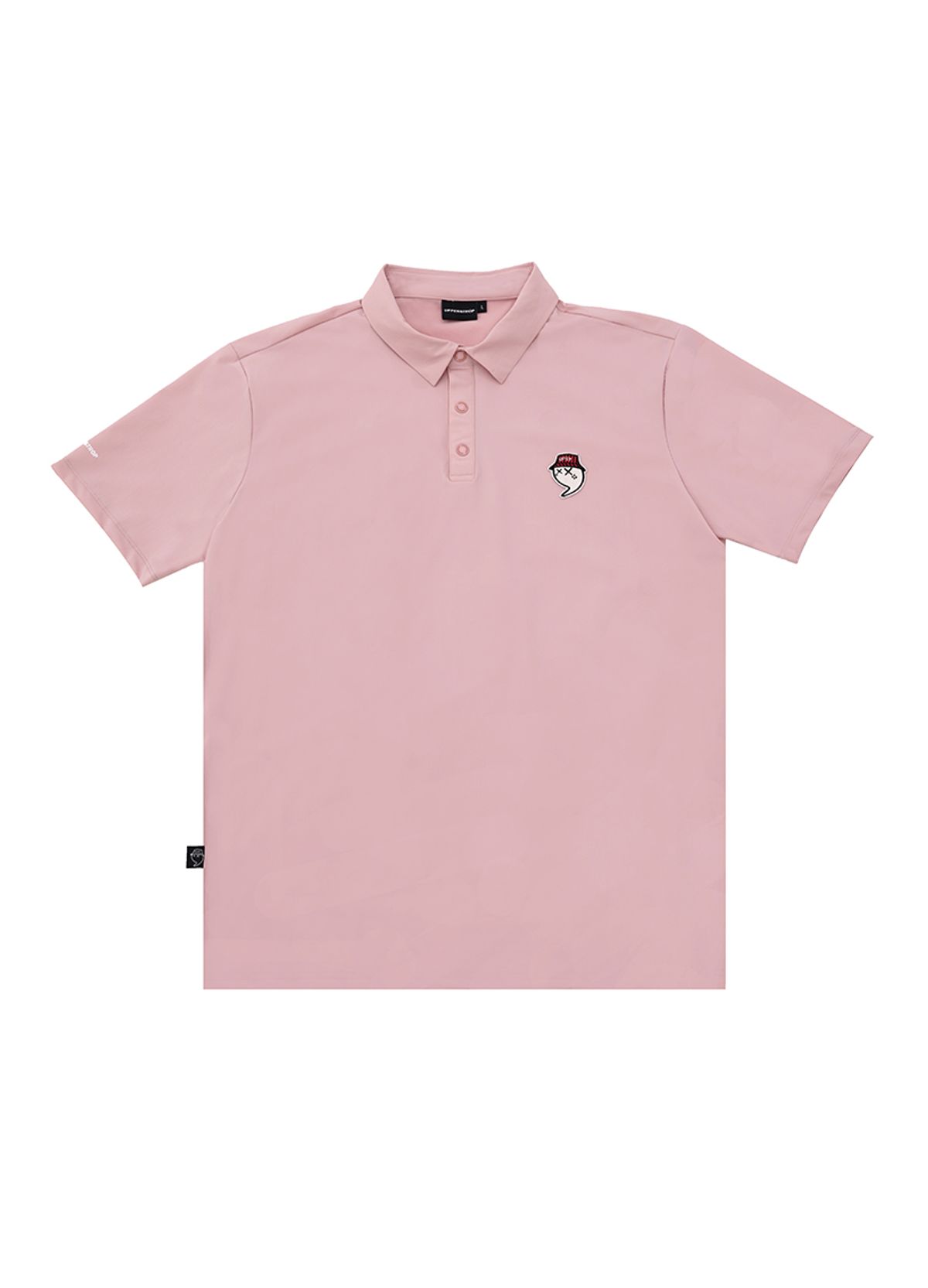 어퍼스트롭 골프(UPPERSTROP GOLF) [UP4036] UPST GOLF 남성 콤마 와펜 반팔 폴로 티셔츠 핑크