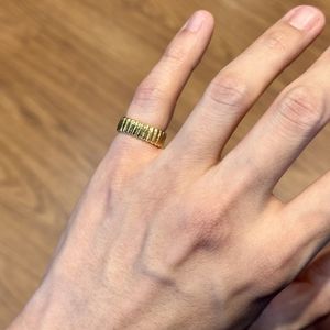 [Bs-403] 925실버 볼드 애끼반지 (18k gold plating )