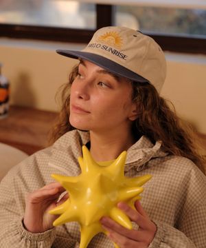 Two Tone Washed OG Logo 6Panel Cap_Beige & Vintage Blue