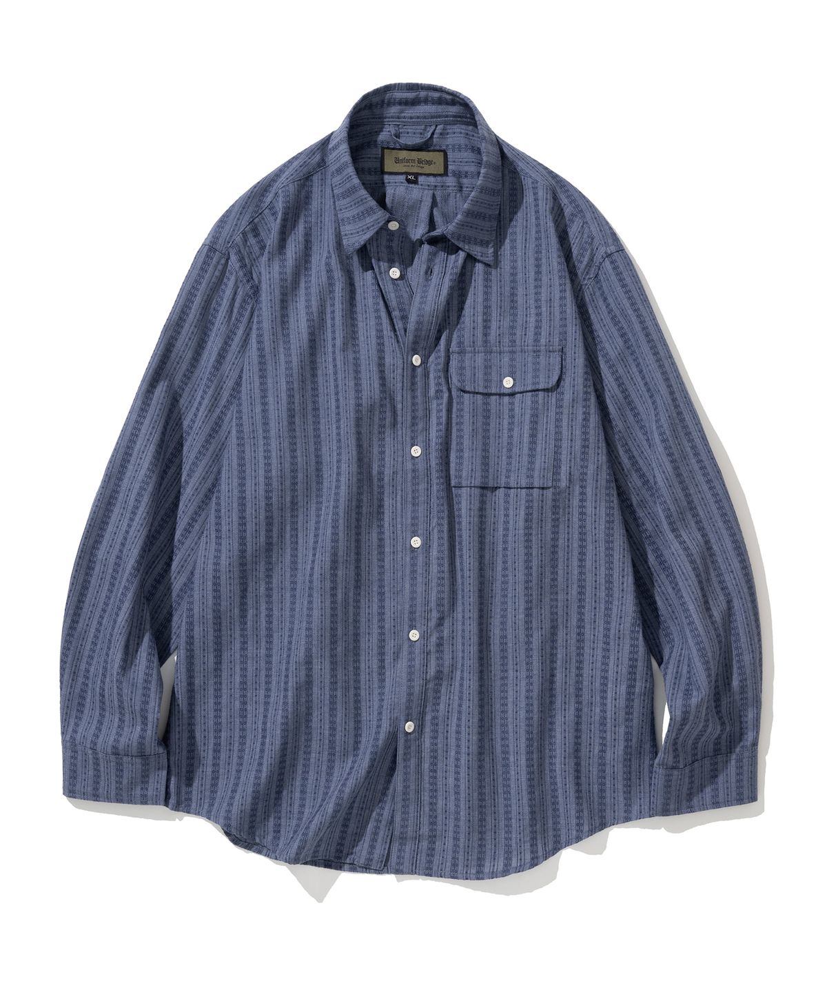 유니폼브릿지(UNIFORM BRIDGE) vintage pocket shirt blue stripe
