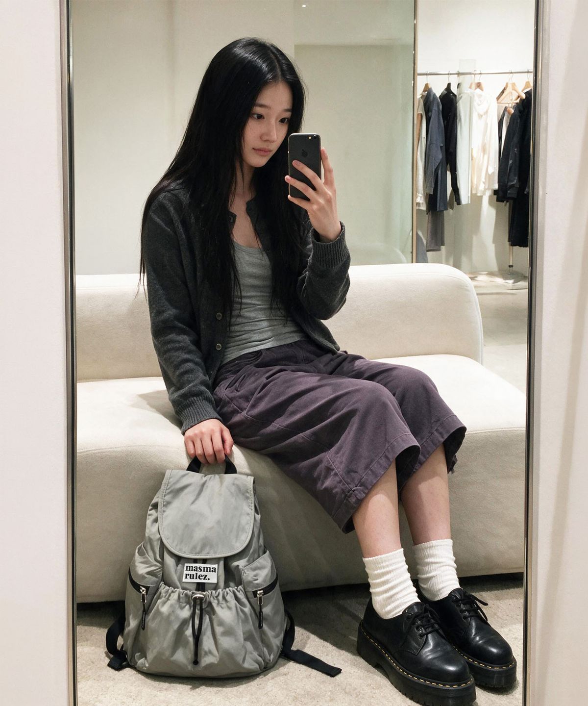 마스마룰즈(MASMARULEZ) 미니 플랩백팩 _그레이