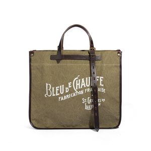 바자 토트백 스톤워시캔버스 - 카키