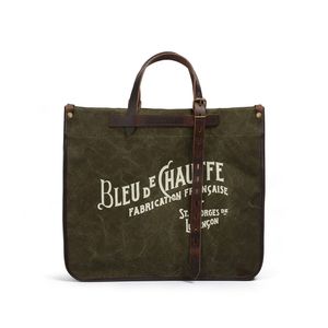 바자 토트백 스톤워시캔버스 - 다크 카키