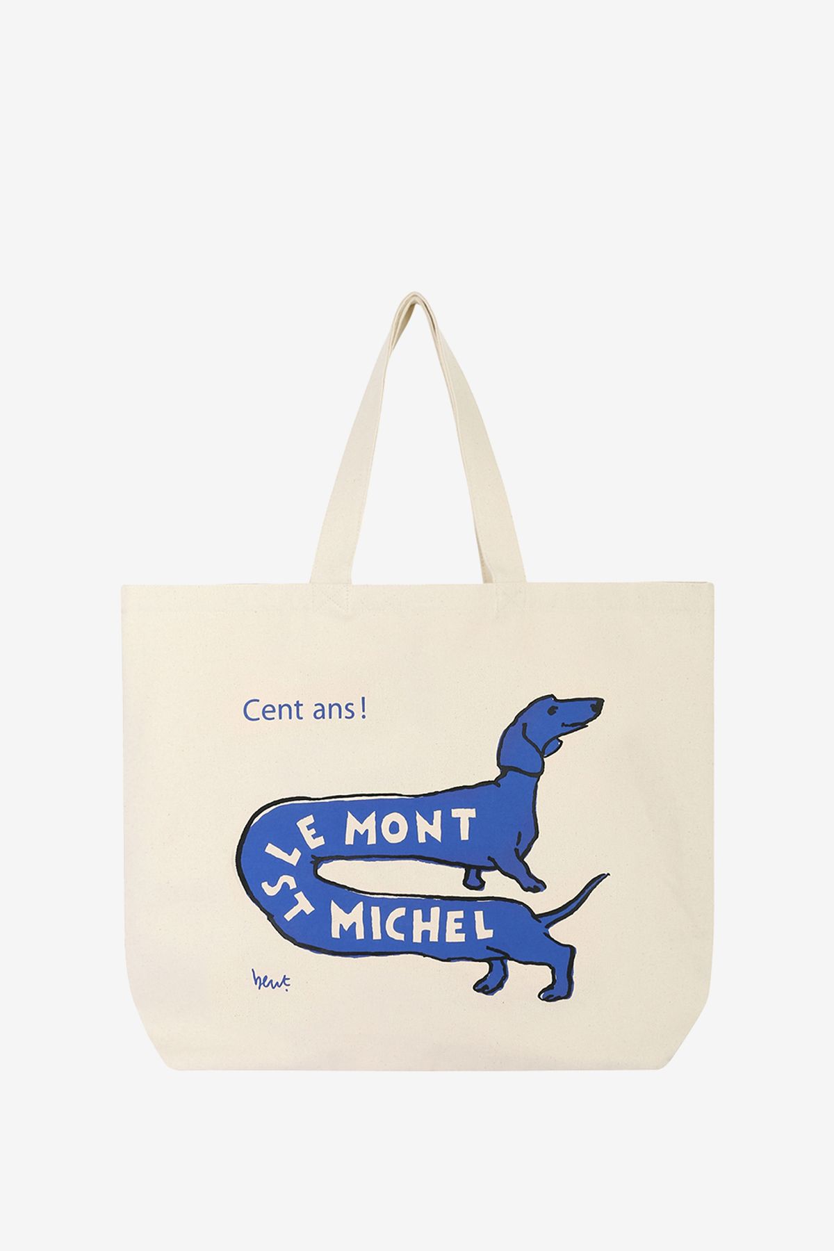 르몽생미셸(LE MONT ST MICHEL) Dog Tote Bag_Blue