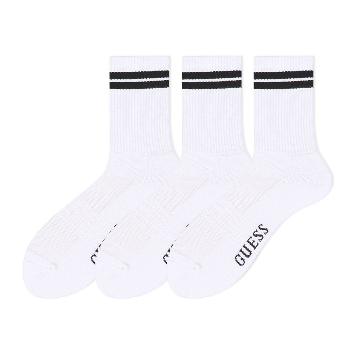 게스 양말(GUESS SOCKS) 더블링글 미듐 반파일 중목 3족