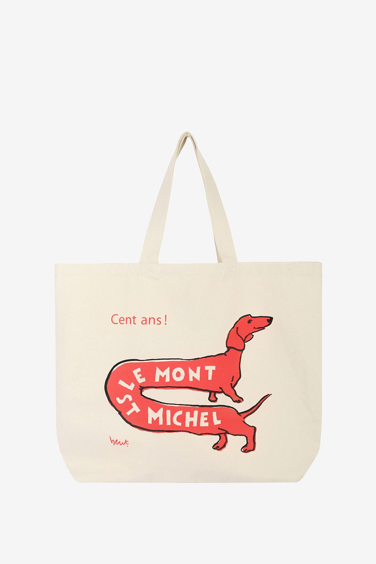 르몽생미셸(LE MONT ST MICHEL) Dog Tote Bag_Red