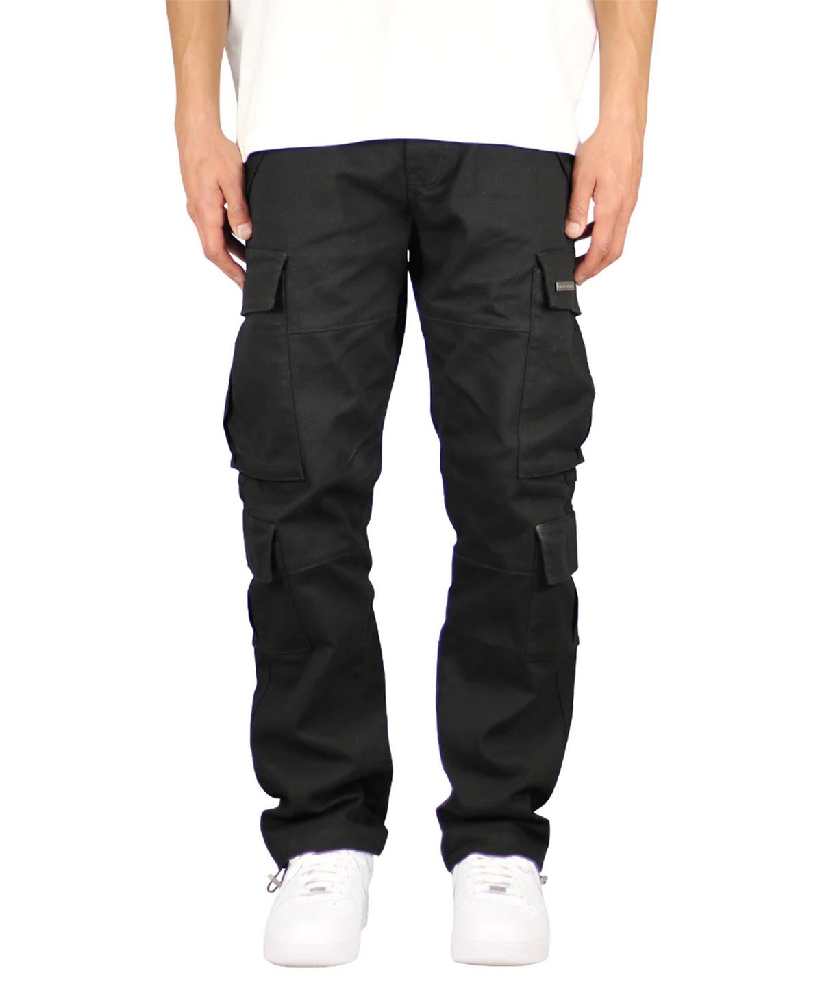 하이퍼 데님(HYPER DENIM) 블랙  8 포켓 카고 팬츠