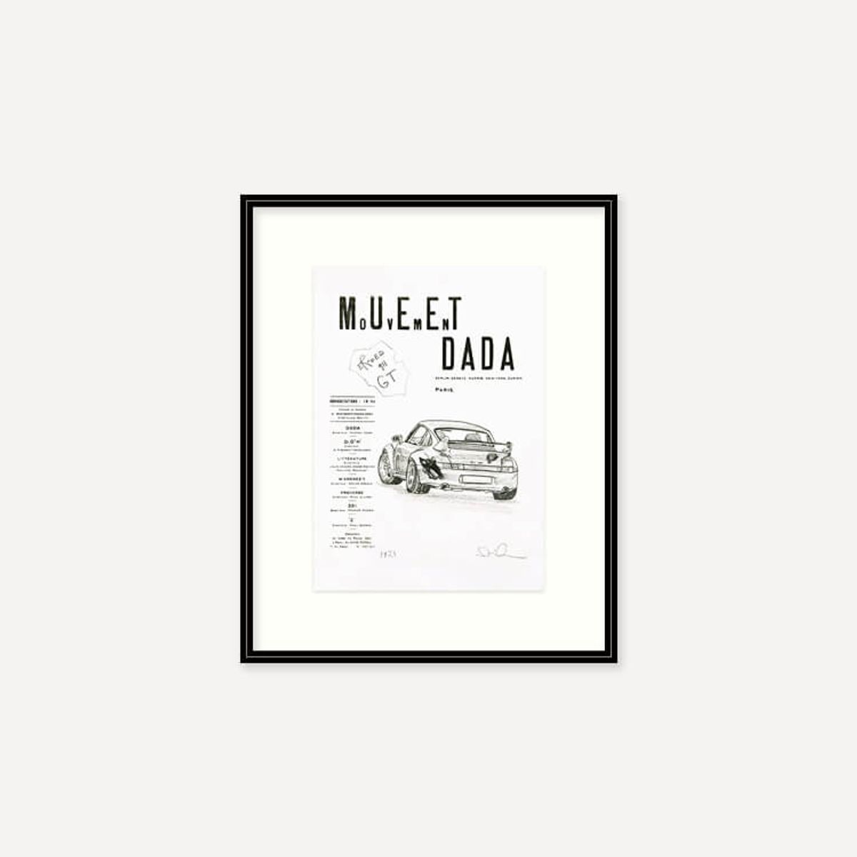그릿시즌(GREET SEASON) 다니엘 아샴 Study for Eroded Porsche 911 GT, 2023 (액자 포함)