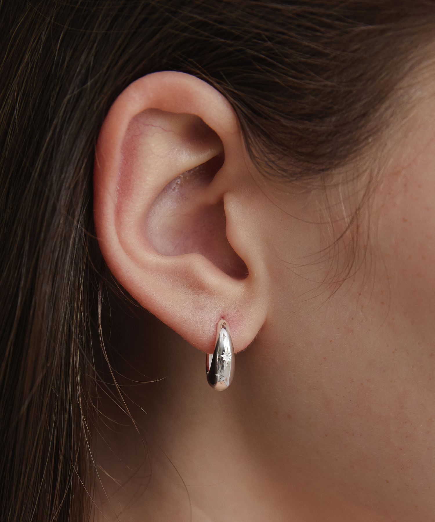 イヤリング TATIANA Star pattern hoop earrings EC3103 MUSINSA | TATIANA Star pattern hoop earrings EC3103