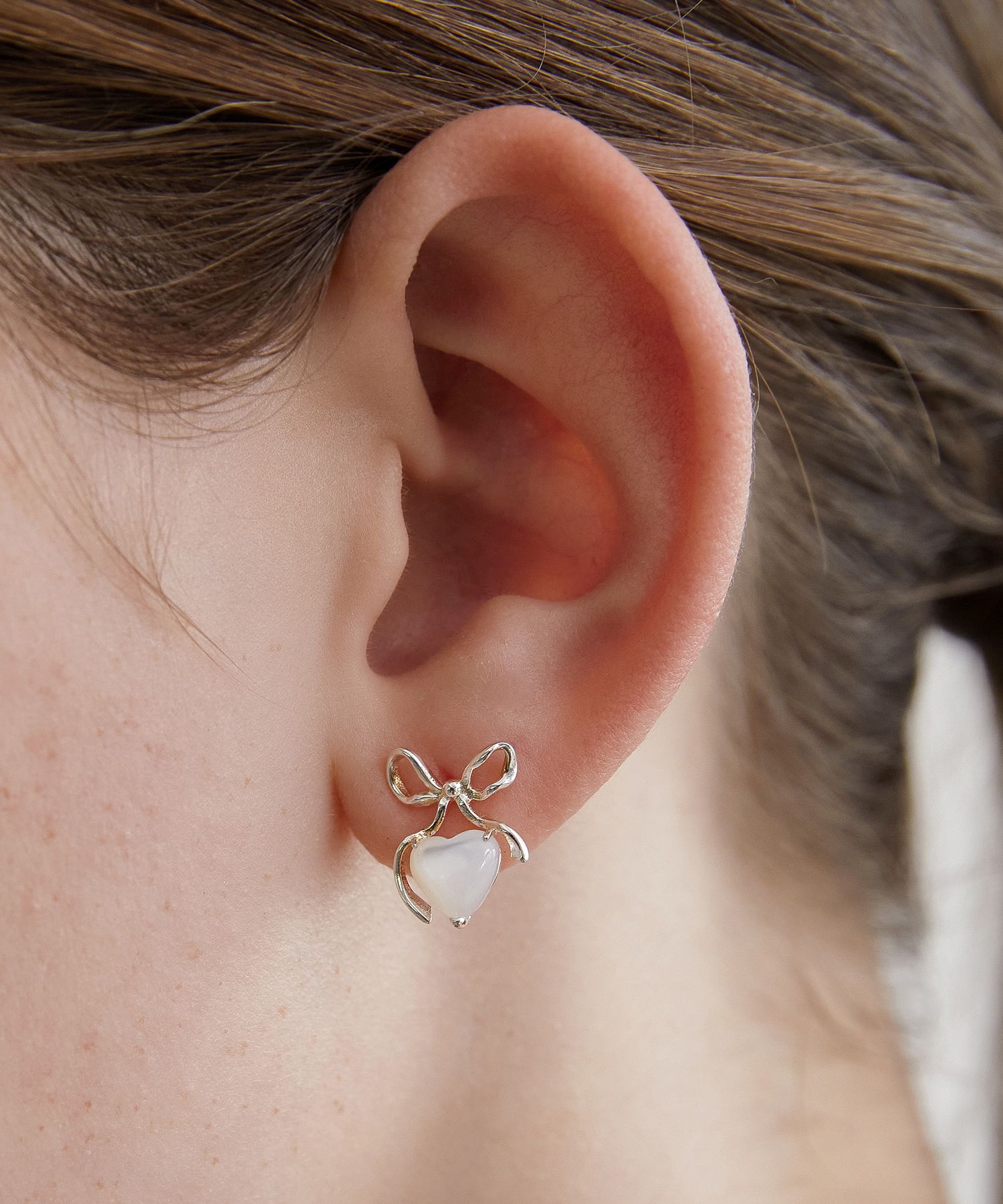 イヤリング TATIANA Classic heart earrings EC1907 MUSINSA | TATIANA (Silver 925) Ribbon Ring Heart Earrings EC3107