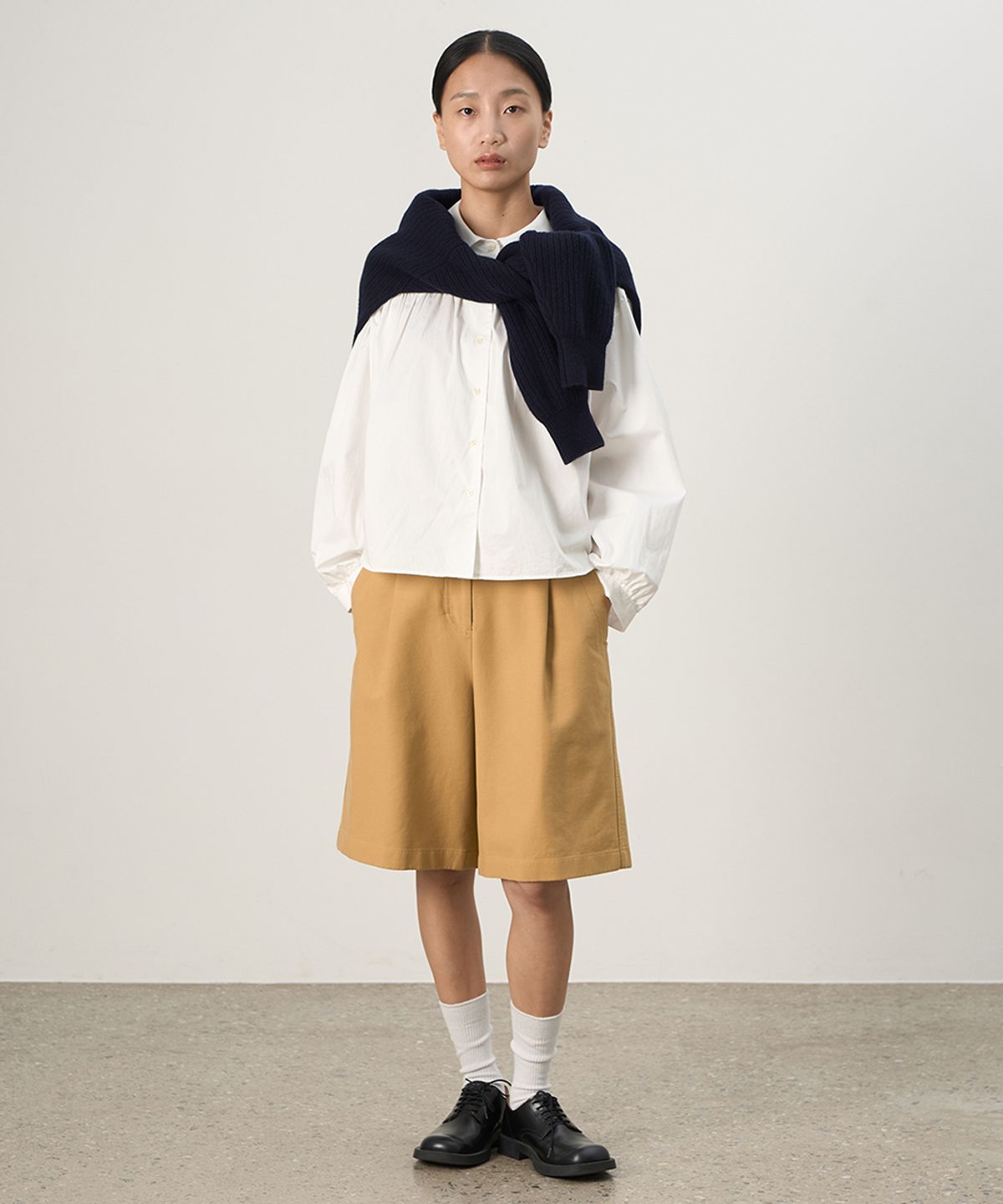 러프사이드 화이트라벨(ROUGH SIDE WHITE LABEL) Cozy Bermuda Pants Mustard