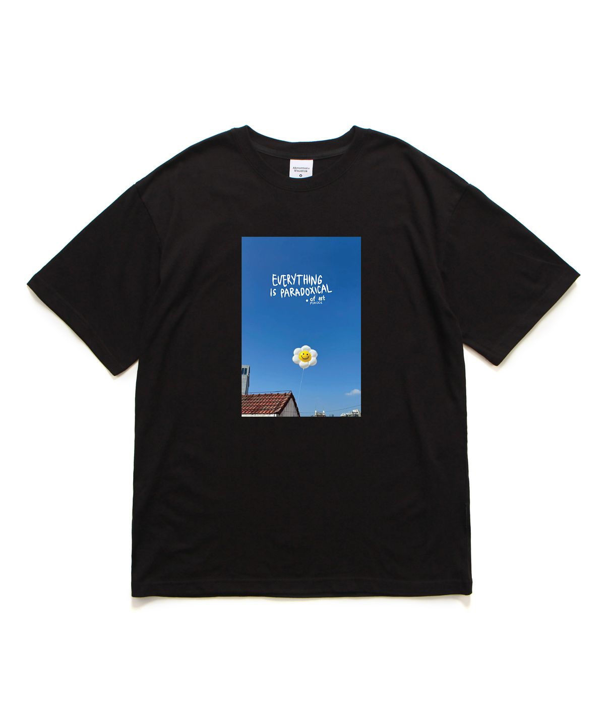 앱놀머씽(ABNORMALTHING) ATC 스마일 스카이 티셔츠 블랙 (ATC SMILE SKY T-SHIRT BLACK)