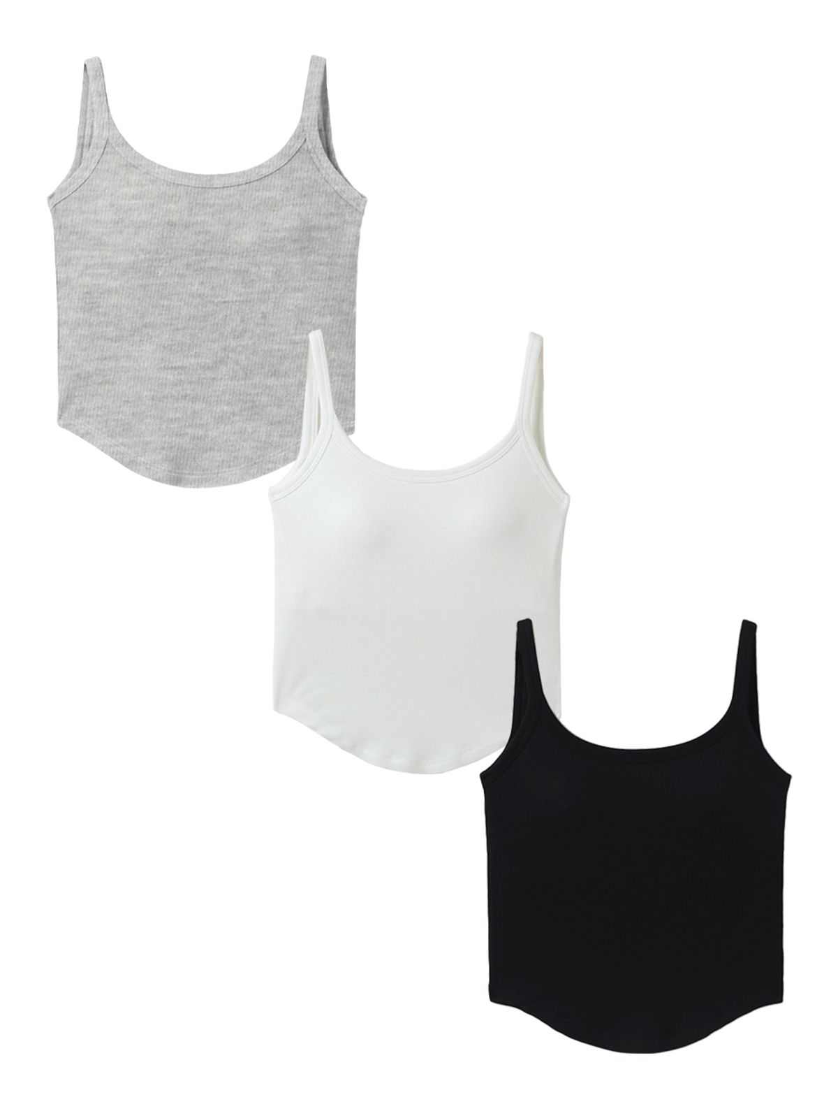 티에스에이치(TSH) 웨이브 크롭 브라탑 티셔츠 3colors 2P