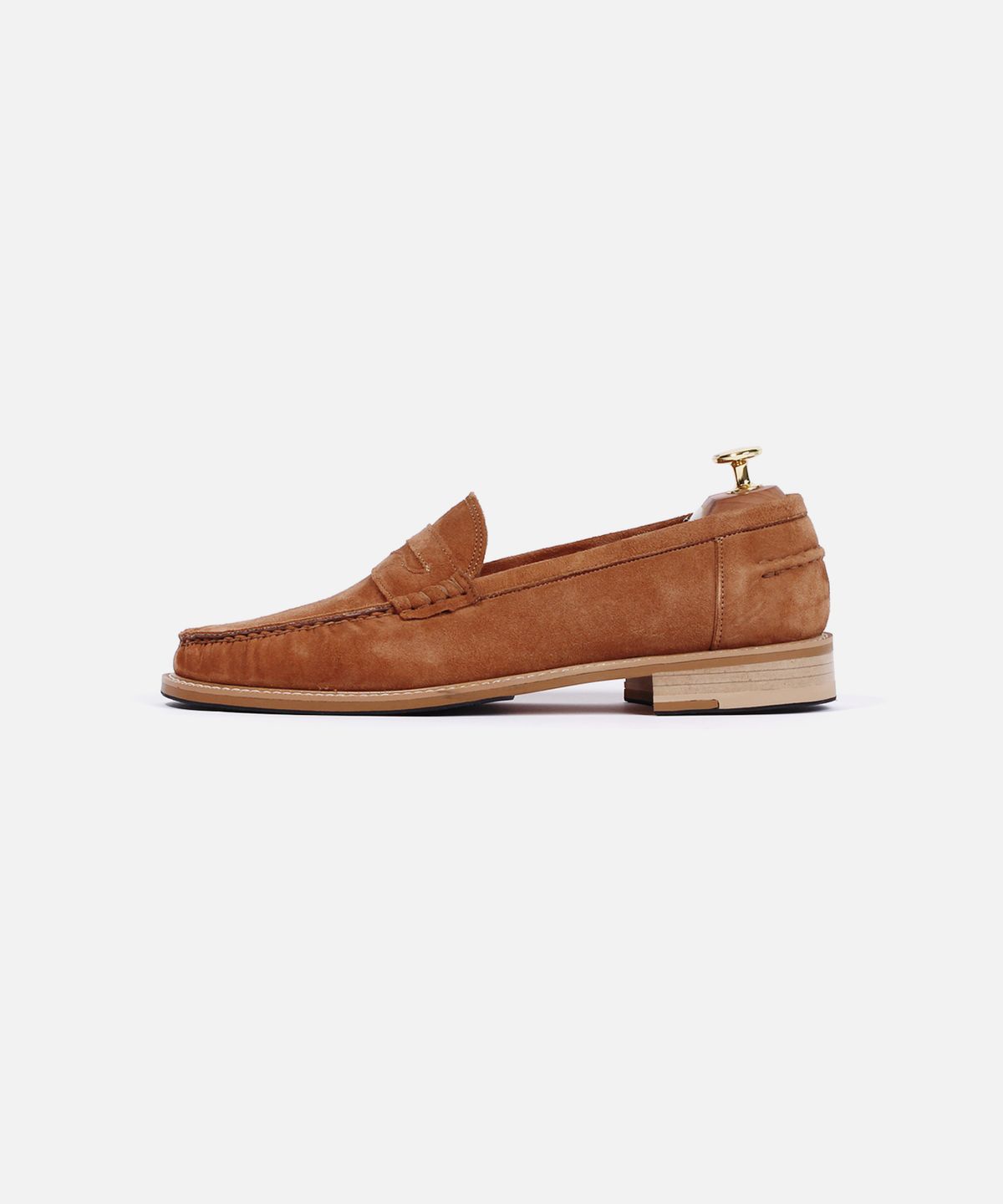 커스텀무드(CUSTOMMOOD) 레어 스웨이드 페니로퍼(gold brown)