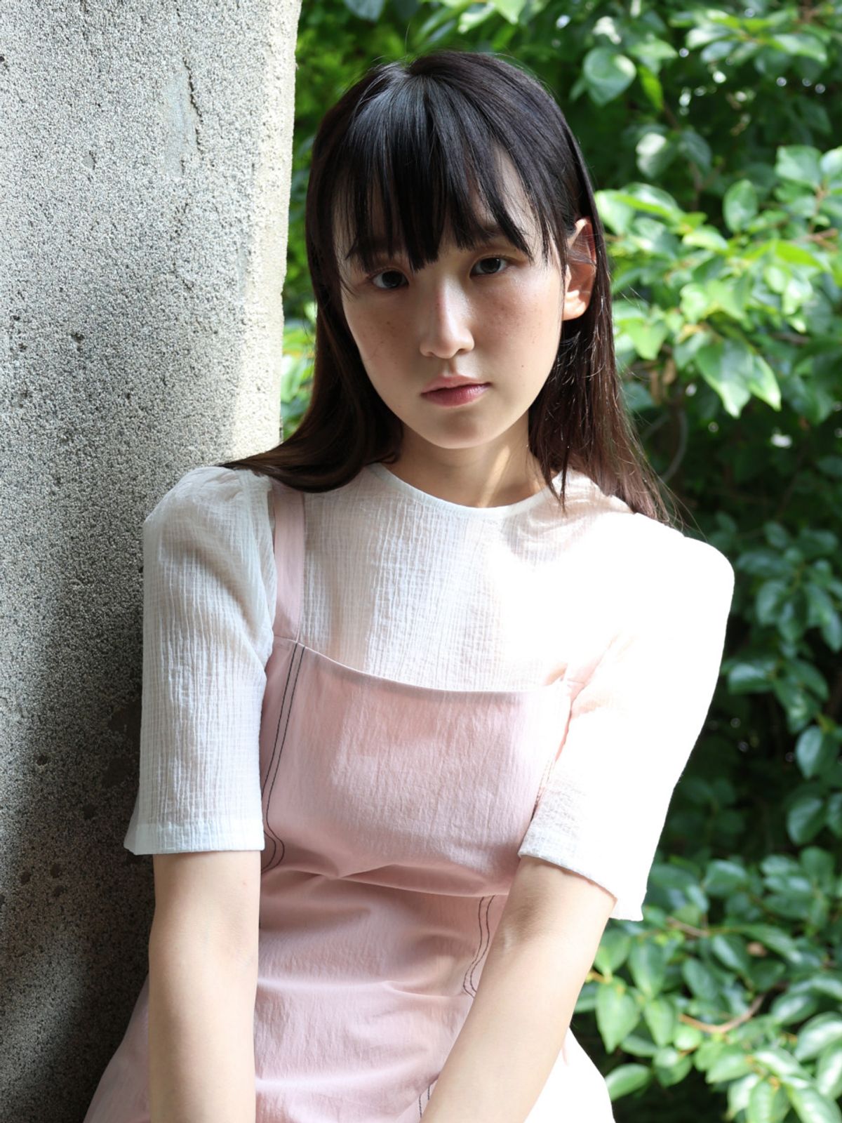 폴앤앨리스(PAUL&ALICE) HALF SLEEVE SHEER BLOUSE / WHITE
