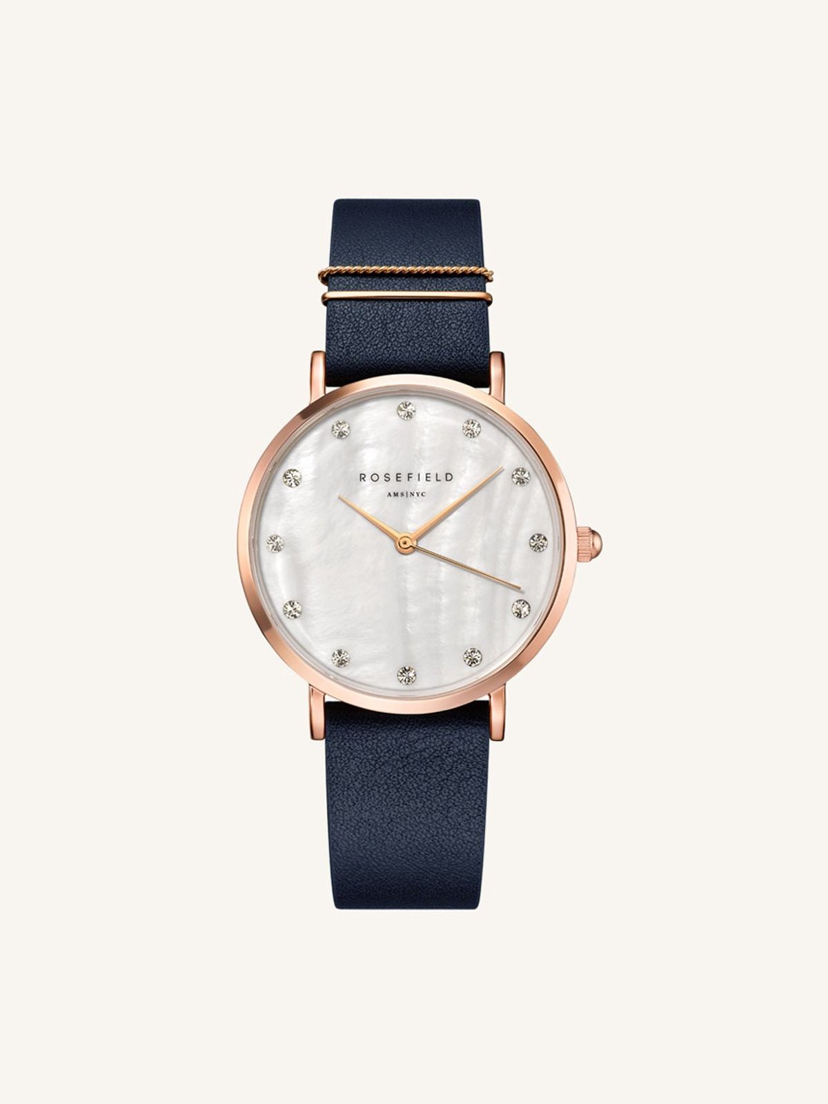 로즈필드(ROSEFIELD) West Village - Rosegold Navy(Swarovski)
