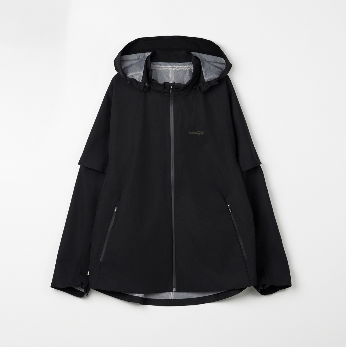 로이볼 골프(LOYBALLGOLF) 3Layer Rain Jacket - Black