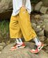 나일론 투턱 버뮤다 팬츠 (머스타드)