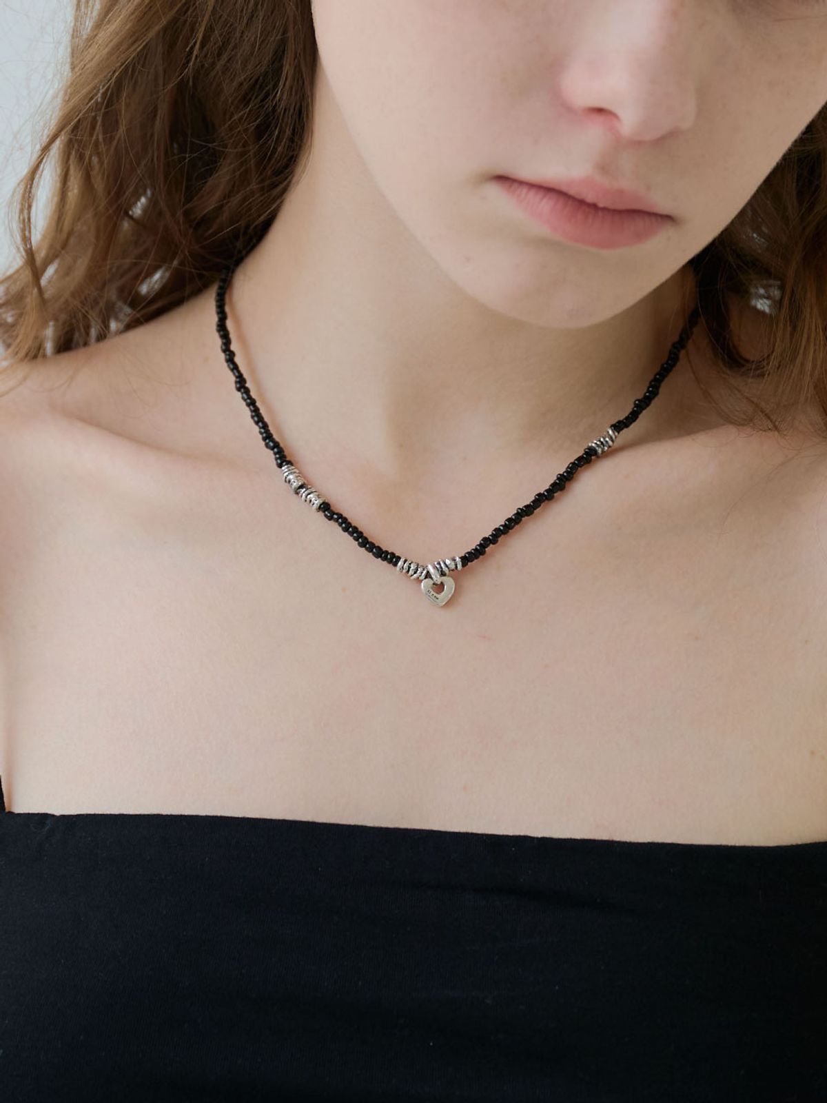 시엔(XIANN) Tangled heart beads N 탱글하트 비즈목걸이
