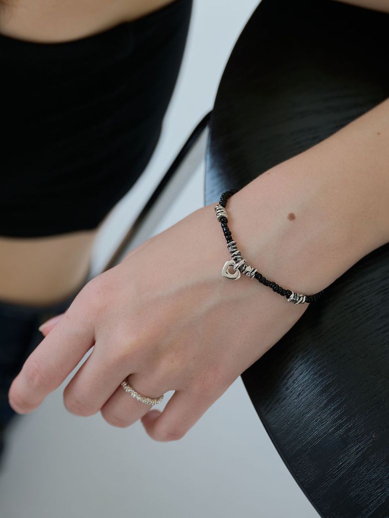 Tangled heart beads B 탱글하트 팔찌