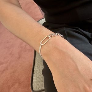 [Bs-410] 925실버 믹스체인 팔찌