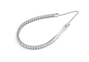 [Bs-412] 925실버 화이트 테니스 팔찌 (brass)