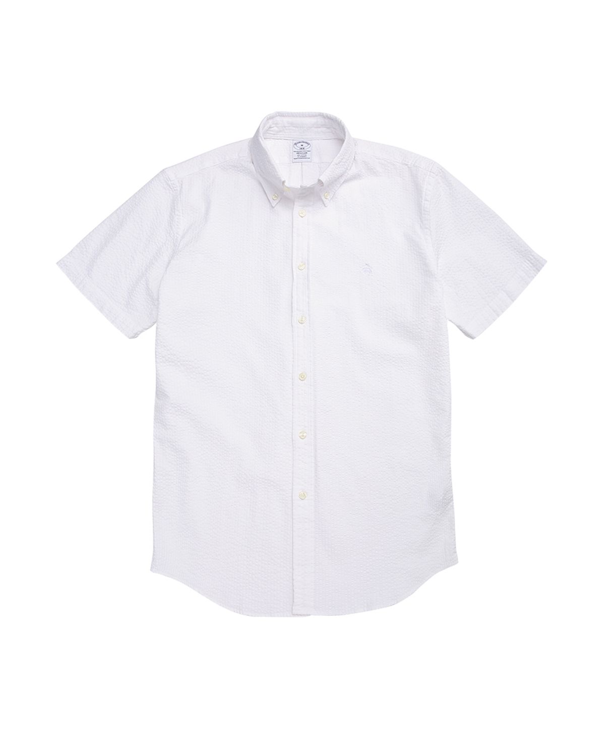 브룩스 브라더스(BROOKS BROTHERS) 레귤러핏 코튼 시어서커 폴로버튼다운 셔츠 (화이트) (BBTPMF0695AES)