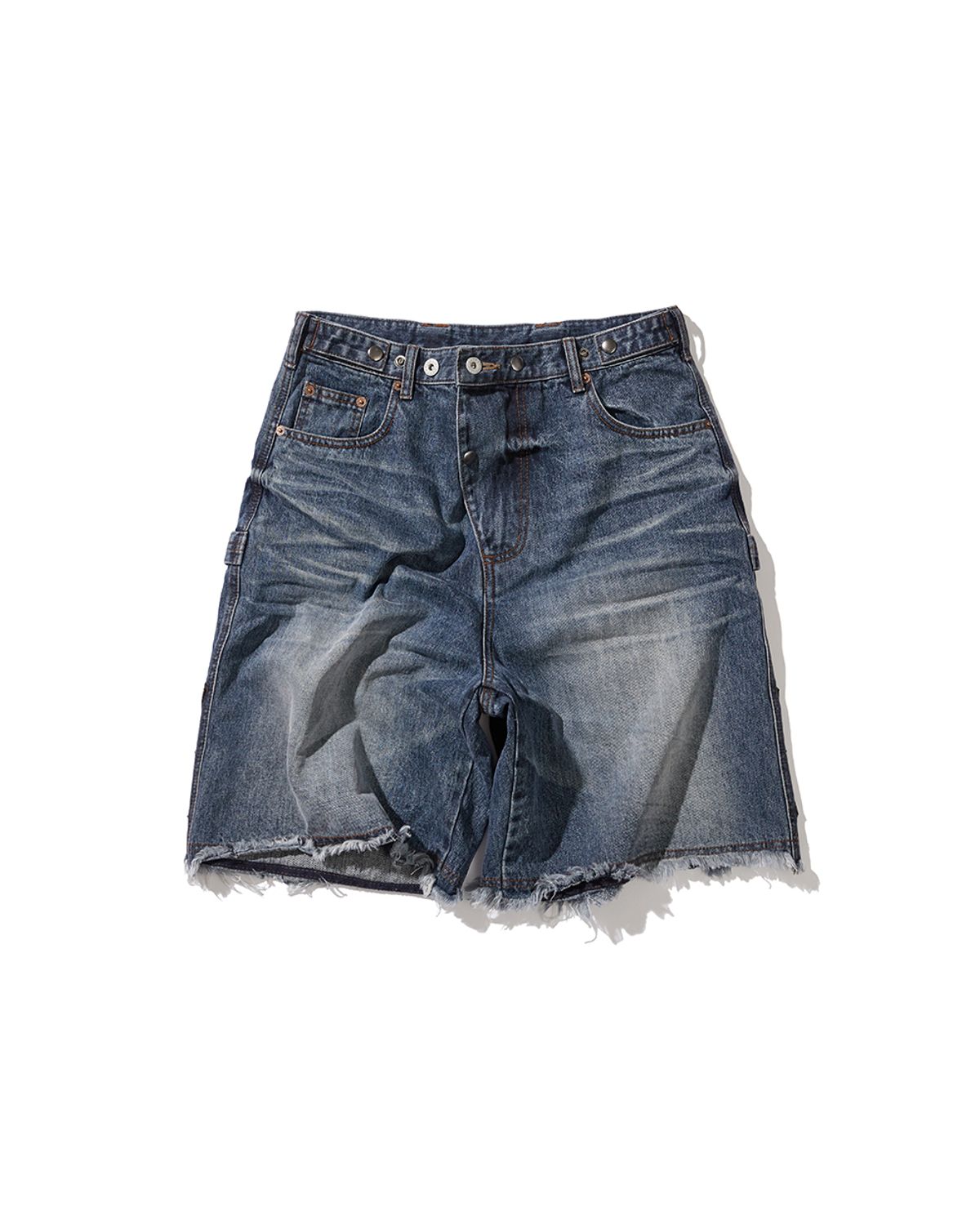 카락터(KARACTOR) Goblin denim BERMUDA shorts / Vintage blue