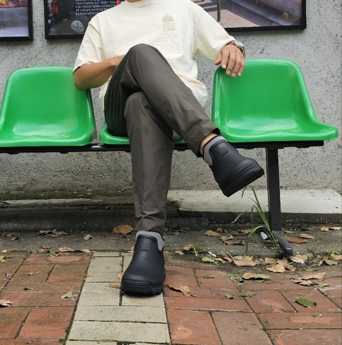 루셰트(ROUCHETTE) 클린랜드 앵클 남성 레인부츠_블랙