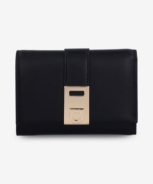 허그 컴팩트 투톤 지갑 - 블랙:나일런드 핑크 / 220630770860