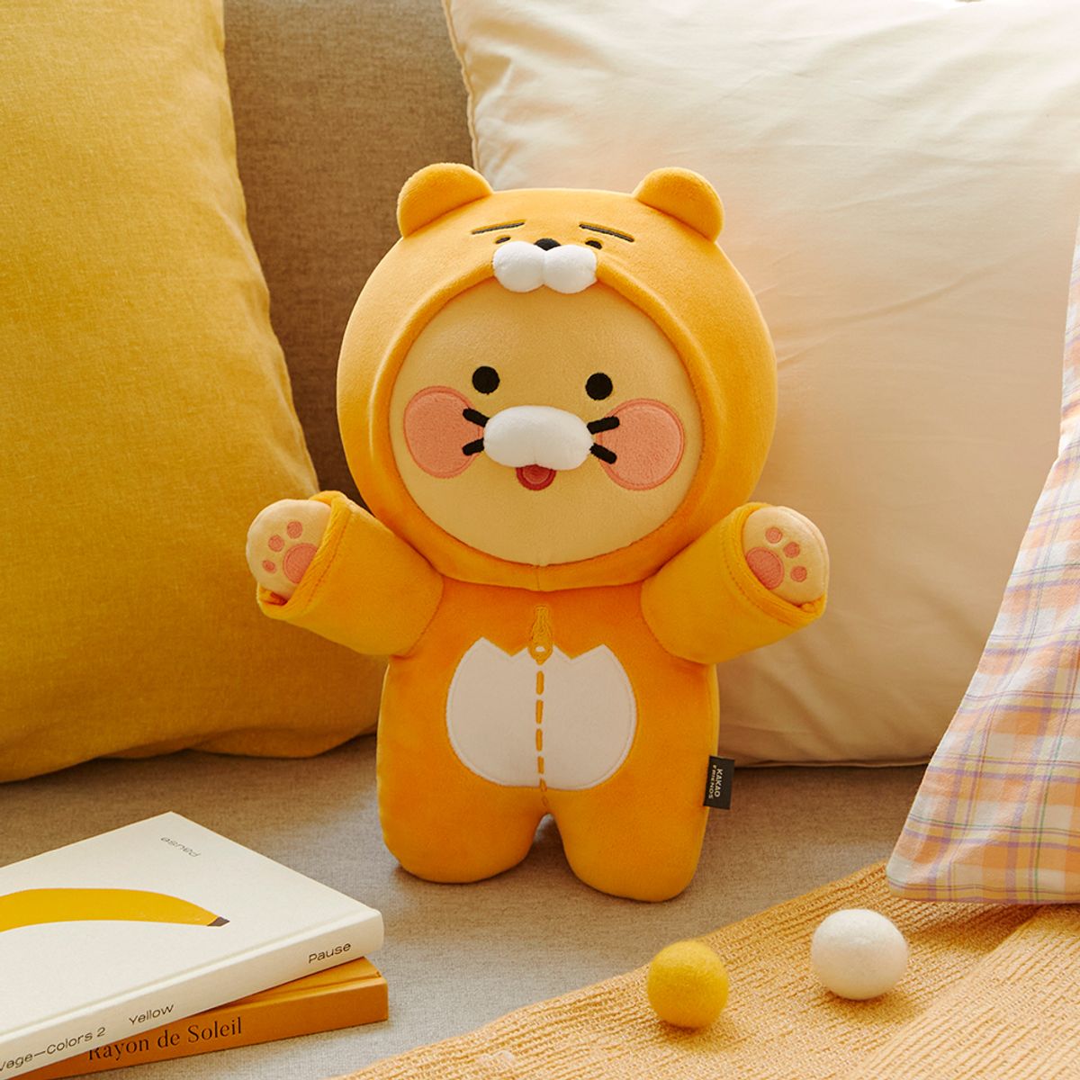 카카오프렌즈(KAKAO FRIENDS) 춘식이 라이언 수면잠옷 인형