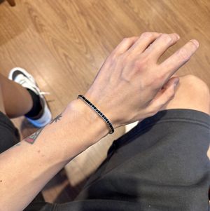 [Bs-414] 925실버 블랙 테니스 팔찌