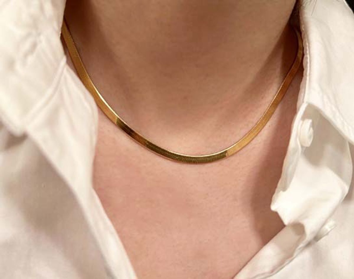 베벨로(BEBELLO) [Bs-421] 925실버 스네이크 체인목걸이 (18k gold plating)