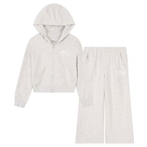 여아 후드 집업 세트(K243ST610P) 멜란지 그레이